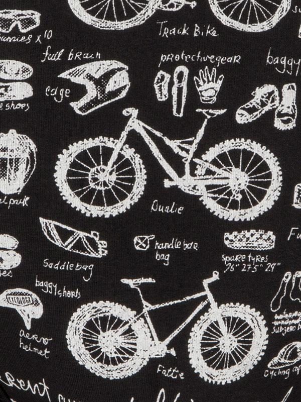 Čierne spodné prádlo boxerky Bike Maths